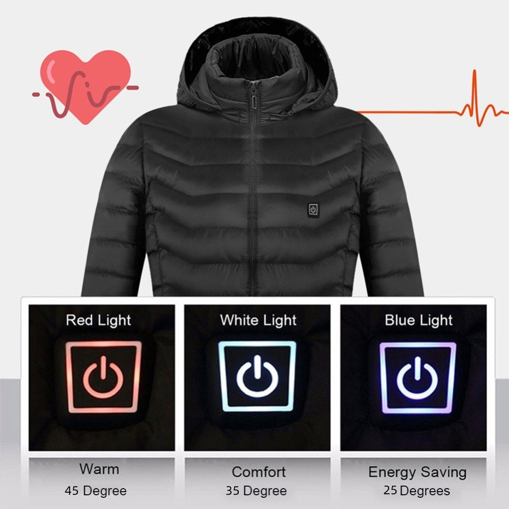 Heated USB Men's Winter Coat with Heating Vest