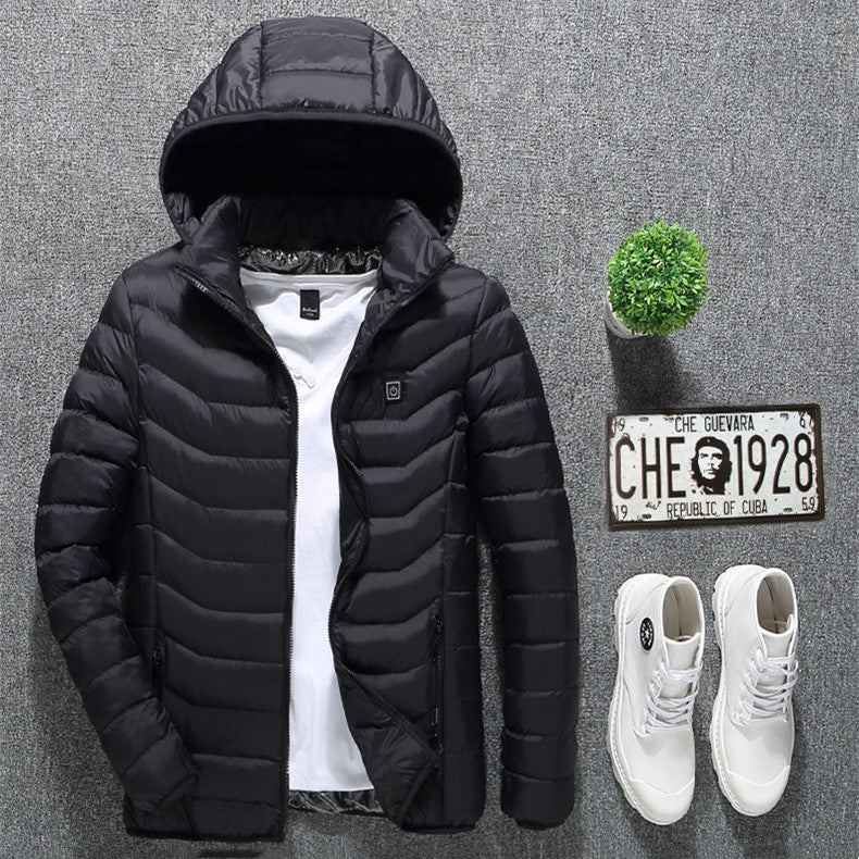 Heated USB Men's Winter Coat with Heating Vest