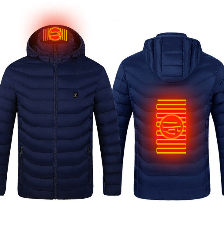 Heated USB Men's Winter Coat with Heating Vest