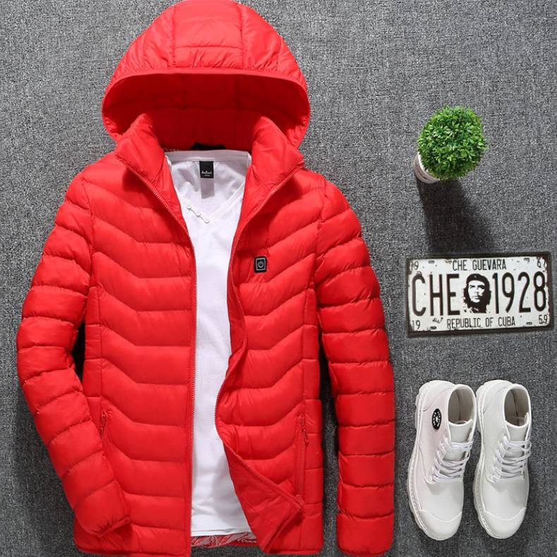 Heated USB Men's Winter Coat with Heating Vest