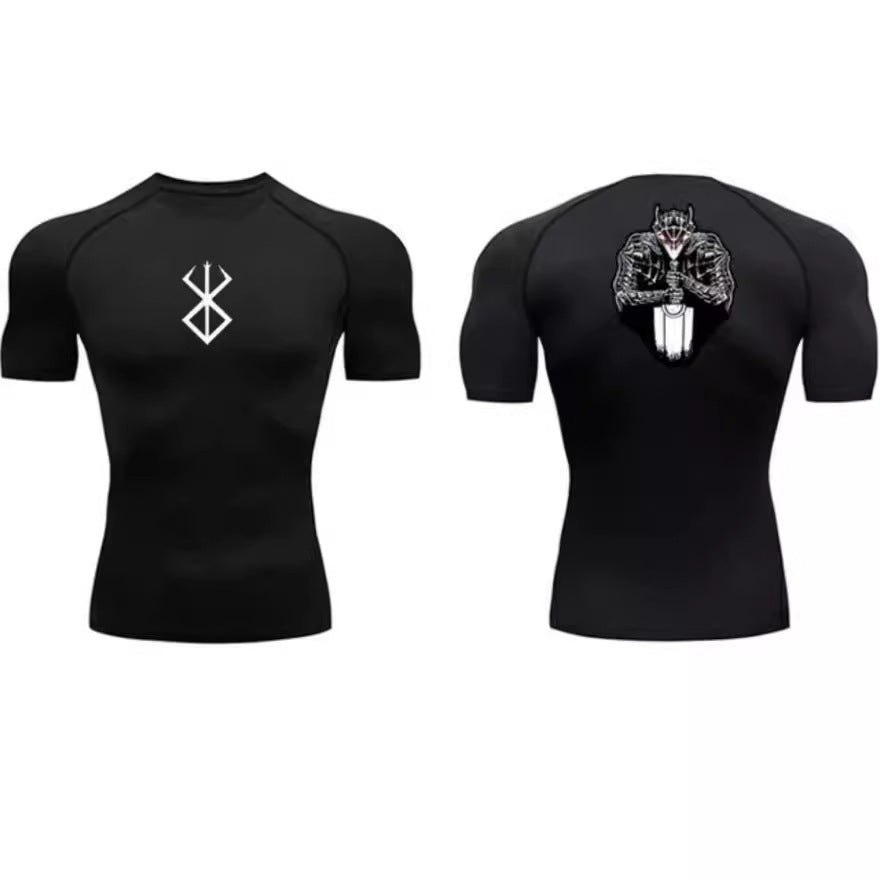 2025 Summer Cross-border Trade T-shirt 3D Printing Quick-drying Sports Fitness Simple Short-sleeved
