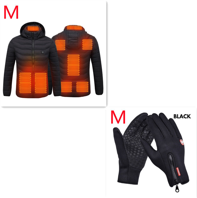Heated USB Men's Winter Coat with Heating Vest