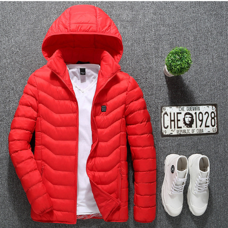 Heated USB Men's Winter Coat with Heating Vest