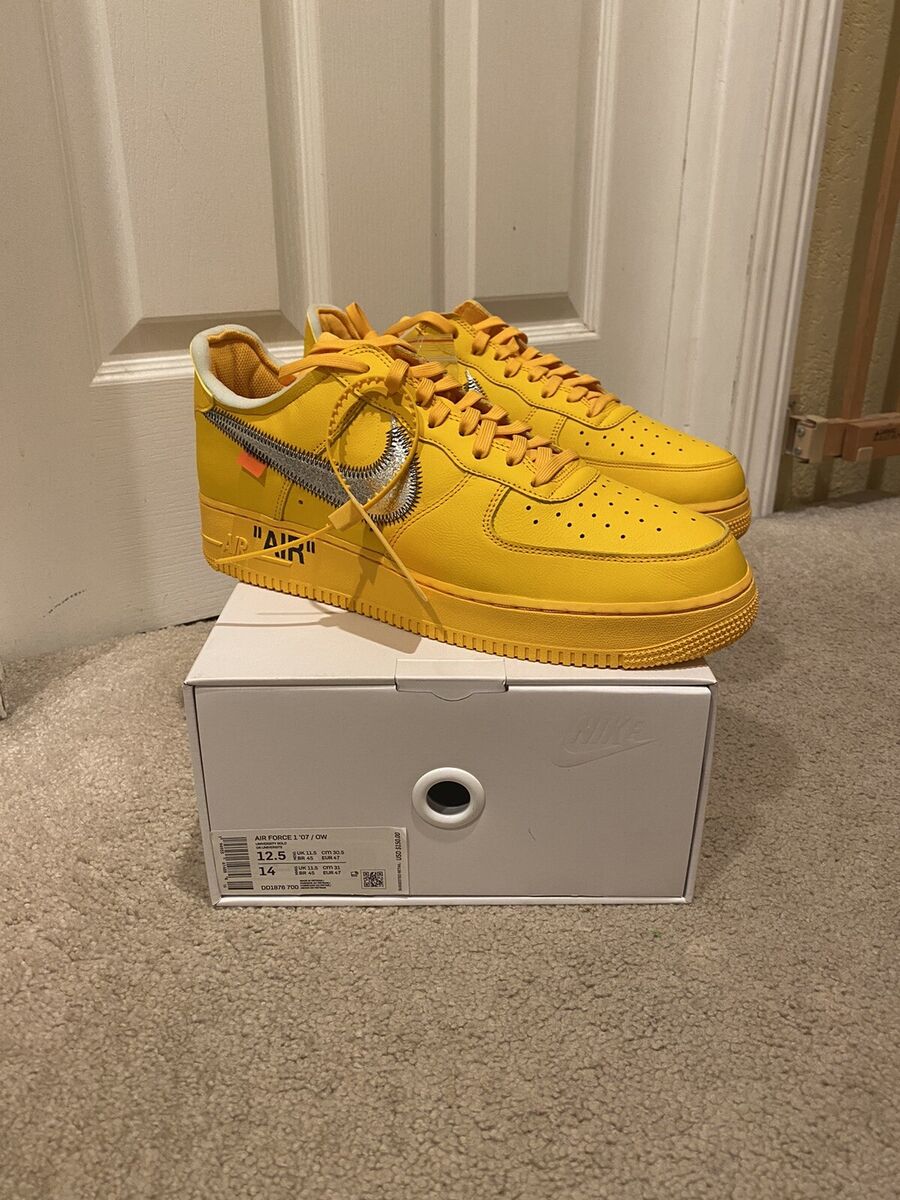 Nike Off-White Air Force 1 Low Ica University Gold