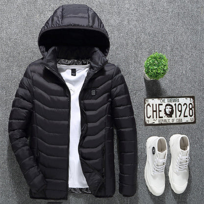 Heated USB Men's Winter Coat with Heating Vest