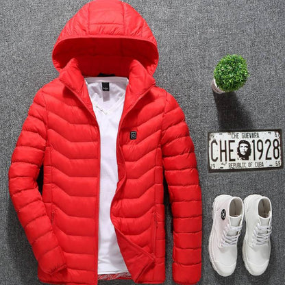 Heated USB Men's Winter Coat with Heating Vest