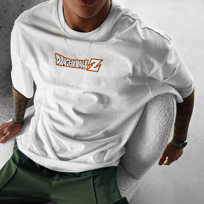 Dragon Ball Super Monkey King Anime Personality Printed Heavy Cotton T-shirt Handsome Cartoon Men's And Women's T-shirt Short-sleeved Shirt