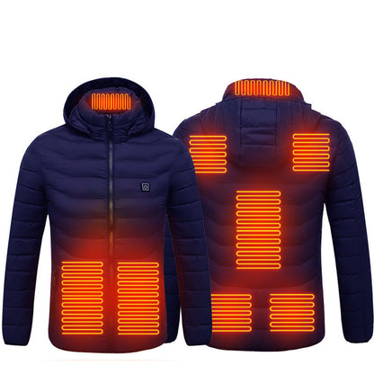 Heated USB Men's Winter Coat with Heating Vest